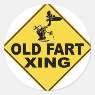 Adesivo Redondo Velho Fart o cruzamento