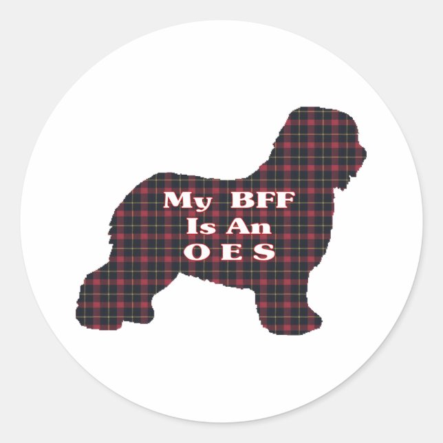 Adesivo Redondo Velho Sheepdog BFF Sticker (Frente)