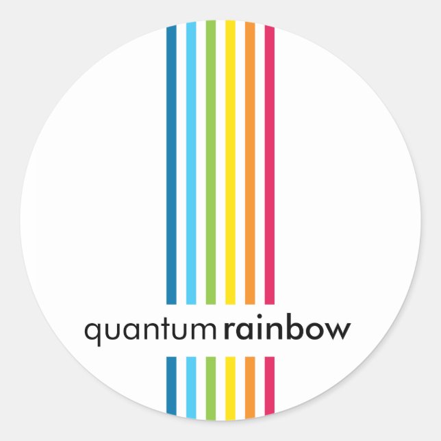 Adesivo Redondo VELOCIDADE: listras com arco-íris 1 (Frente)
