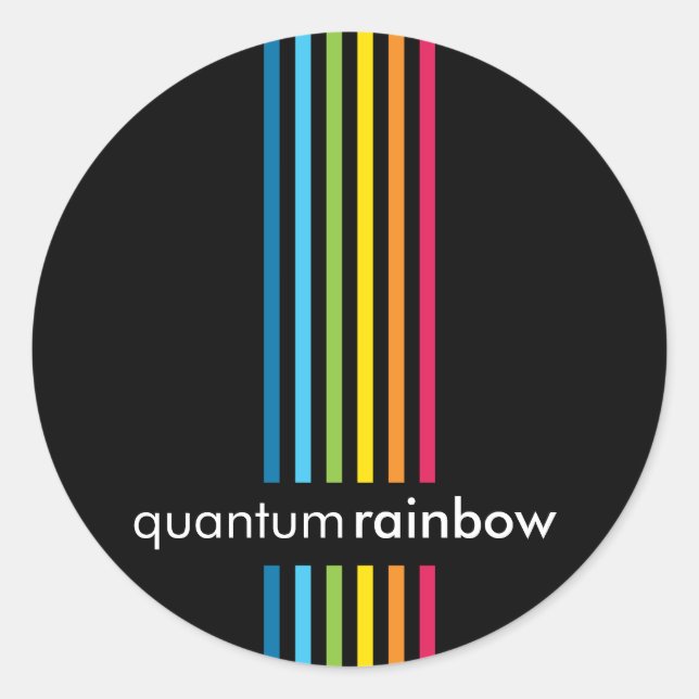 Adesivo Redondo VELOCIDADE: listras com arco-íris 6 (Frente)