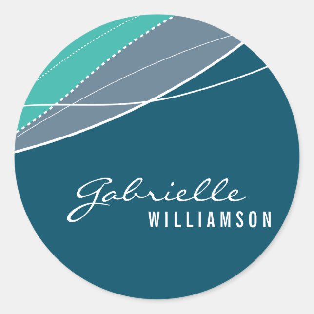 Adesivo Redondo VELOCIDADE: moderna elegância 2 (Frente)