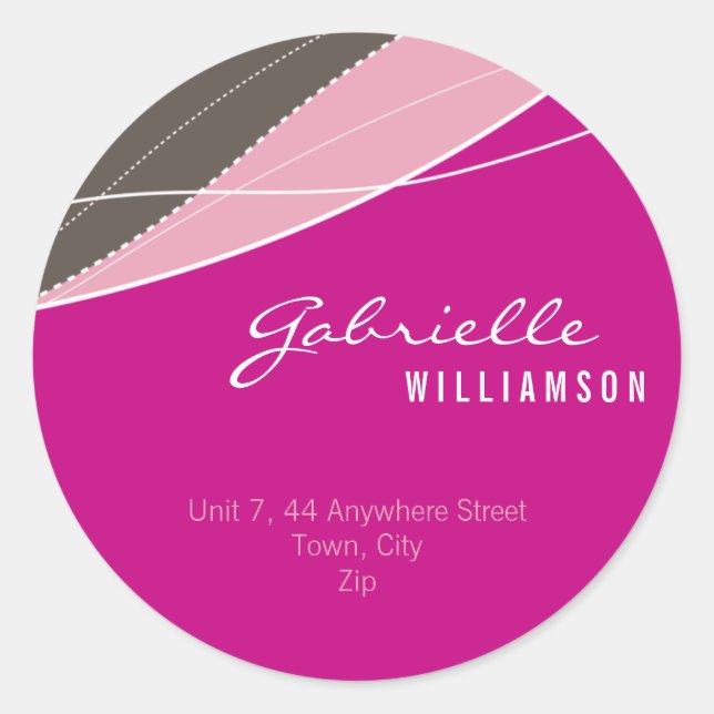 Adesivo Redondo VELOCIDADE: moderna elegância 7 (Frente)