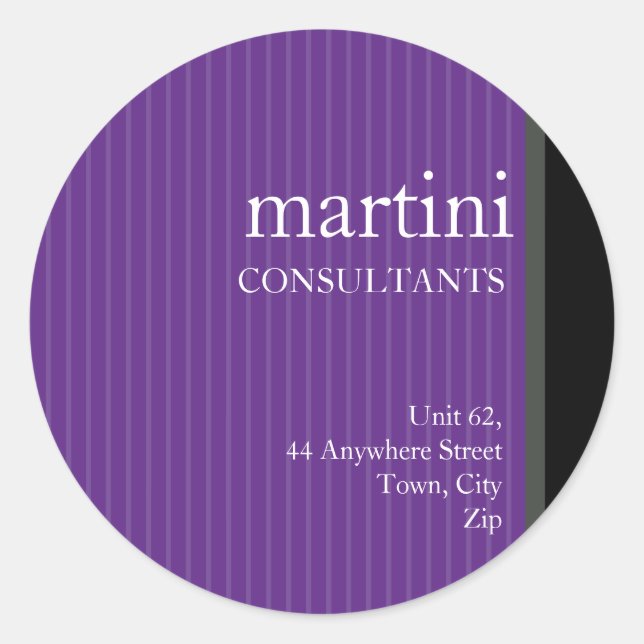 Adesivo Redondo VELOCIDADE: Simplesmente elegante 1 (Frente)