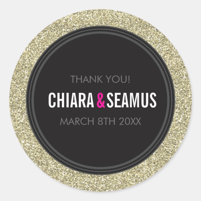 Adesivo Redondo VELOCIDADOR SEAL simples, preto-branco-de-ouro (Frente)