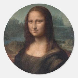 ADESIVO REDONDO VELOPE: LEONARDO DA VINCI : MONA LISA
