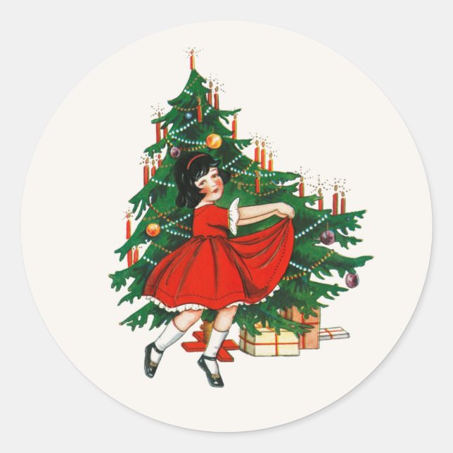 ADESIVO REDONDO VELOPE SINALIZADOR: NATAIS VINTAGES (Frente)