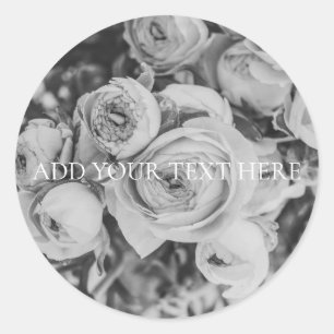 ADESIVO REDONDO VELOPE SINALIZADOR: PEONIAS (B + W)