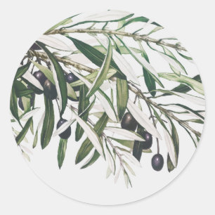 ADESIVO REDONDO VELOPE SINALIZADOR: VINTAGE OLIVE BRANCH