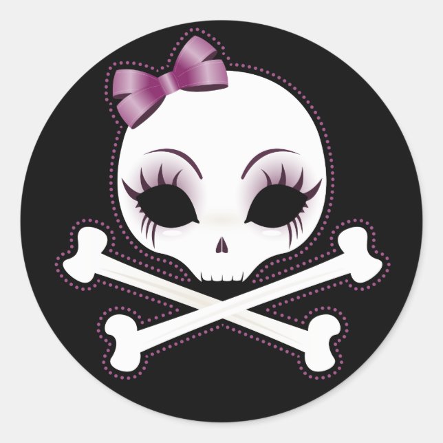 Adesivo Redondo VelusaSkullie (Frente)