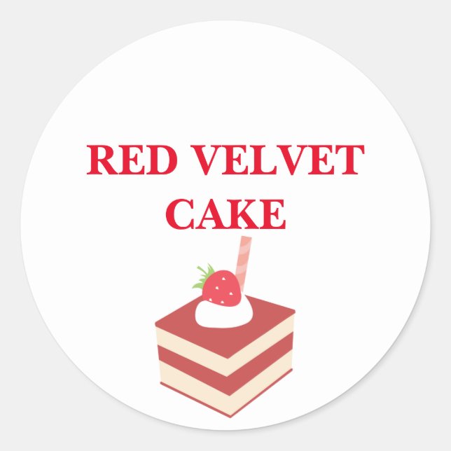 ADESIVO REDONDO VELVET CAKE STICKER VERMELHO (Frente)