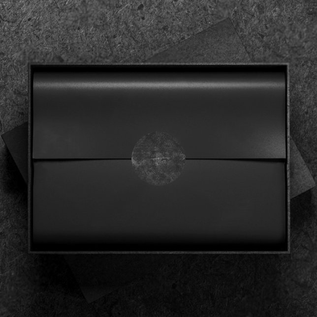 Adesivo Redondo Velvety Onyx Damask | Vampiro Negro Grunge Barroco (Criador carregado)