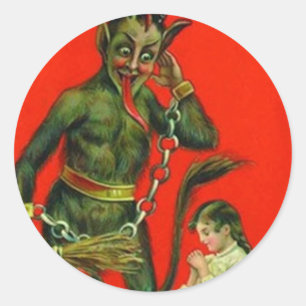 Adesivo Redondo Vem aqui o Krampus 1