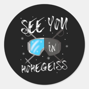Adesivo Redondo Vemo-Nos Em Hohegeiß, Alemanha, Vacinando Os Óculo