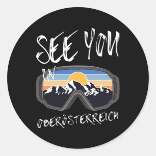 Adesivo Redondo Vemo-Nos Em Oberösterreich Vacation Ski Goggles Hi