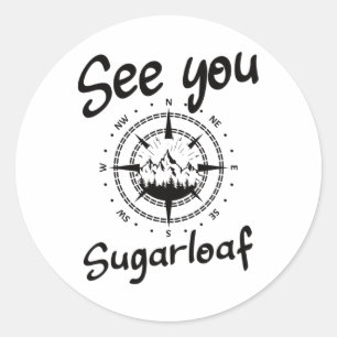 Adesivo Redondo Vemo-Nos No Sugarloaf Usa Vacinação Esqui Comp 1