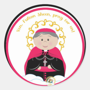 Adesivo Redondo Ven. Fulton Sheen