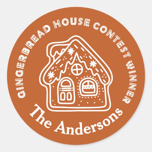Adesivo Redondo Vencedor do Concurso da Casa Gingerpão Brown (Frente)