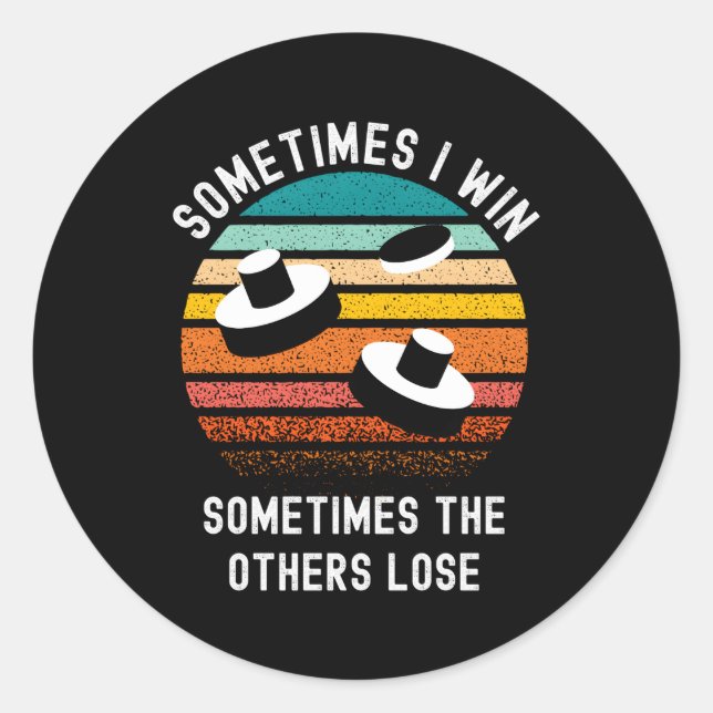 Adesivo Redondo Vencedor Do Hóquei No Ar (Frente)