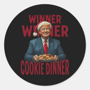 Adesivo Redondo Vencedor Janto Cookie Funny Trump 2024 47th
