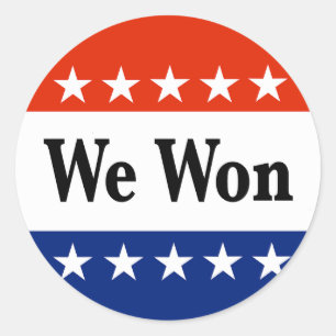 Adesivo Redondo Vencemos Eleições 2026