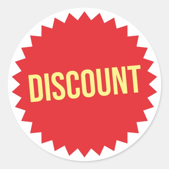 Adesivo Redondo Venda de desconto (Frente)
