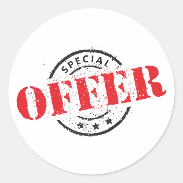Adesivo Redondo Venda de oferta especial (Frente)