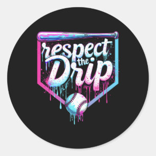 Adesivo Redondo Venda O Sorvete De Drip Boys Respeite Os Players D