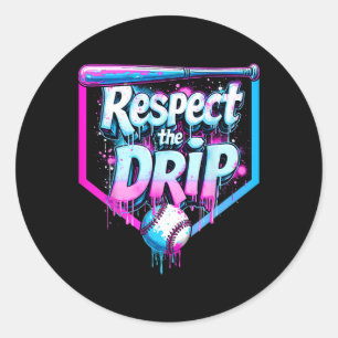 Adesivo Redondo Venda O Sorvete De Drip Boys Respeite Os Players D