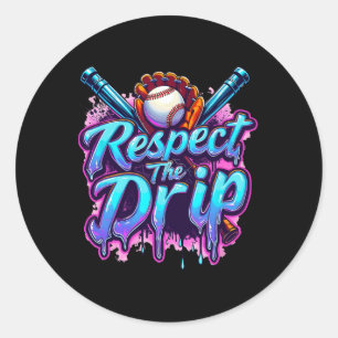 Adesivo Redondo Venda Respeitar Rapazes Sorvete A Juventude Drip