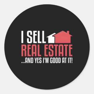 Adesivo Redondo Vende Agente Imobiliário