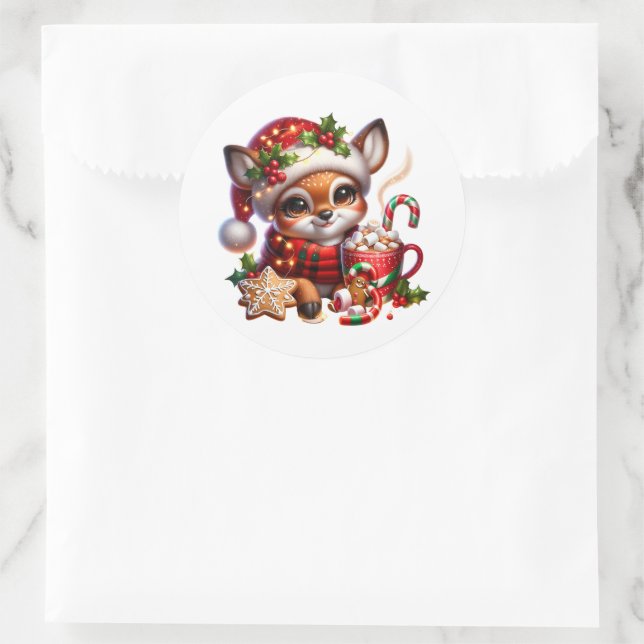 Adesivo Redondo Vendedor de Natal (Bolsa)