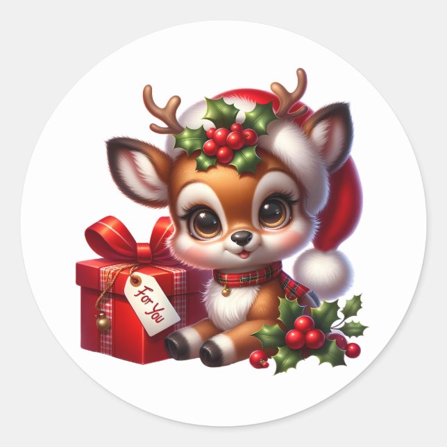 Adesivo Redondo Vendedor de Natal (Frente)
