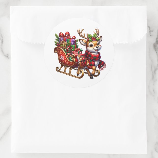 Adesivo Redondo Vendedor de Natal (Bolsa)