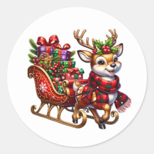 Adesivo Redondo Vendedor de Natal