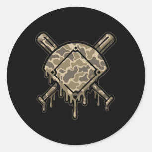 Adesivo Redondo Vender Camo Vender Diamantes Boas Jogo Esporte