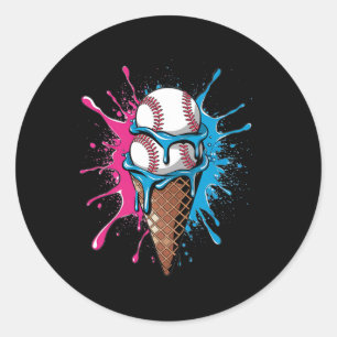 Adesivo Redondo Vender Sorvete Watercolor Sports Lover Sorvete C