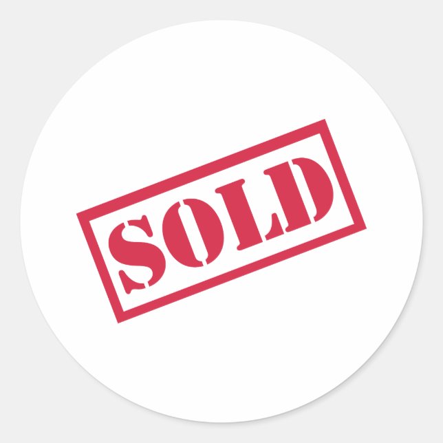 Adesivo Redondo Vendido (Frente)