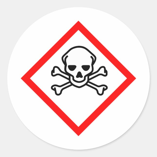 Adesivo Redondo Veneno de crânio (Frente)