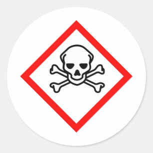 Adesivo Redondo Veneno do crânio