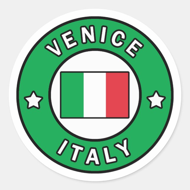 Adesivo Redondo Veneza Itália (Frente)