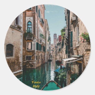 Adesivo Redondo Veneza Itália Cidade Flutuante
