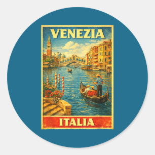Adesivo Redondo Veneza Itália Viagem Antiga Veneza