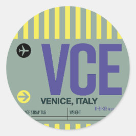Adesivo Redondo Veneza - Viagem Tag Round Sticker