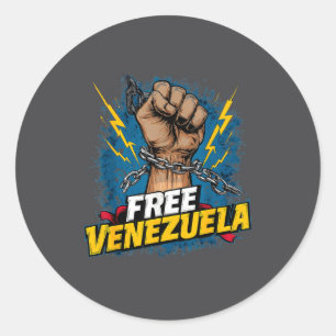 Adesivo Redondo Venezuela Coração Bandeira da Venezuela