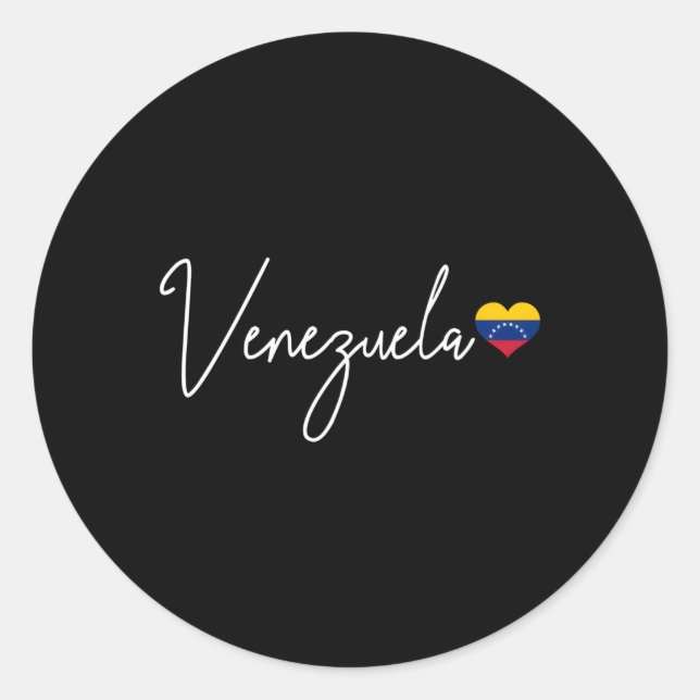 Adesivo Redondo Venezuela Ele Ordena Bandeira venezuelana (Frente)