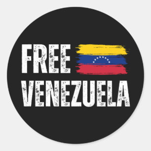 Adesivo Redondo Venezuela Livre