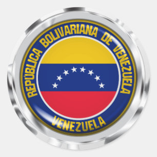 Adesivo Redondo Venezuela Round Emblem