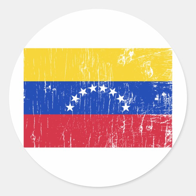 Adesivo Redondo Venezuela Sticker (Frente)