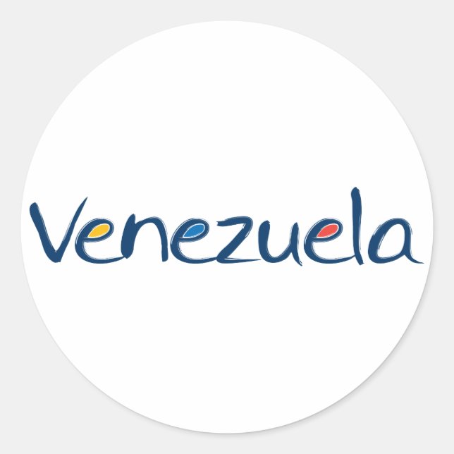 Adesivo Redondo Venezuela Sticker (Frente)