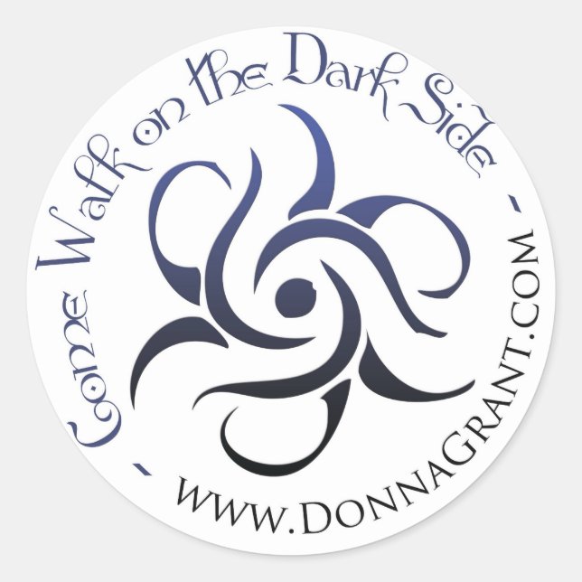 Adesivo Redondo Venha caminhar do lado da ESCURA (Frente)